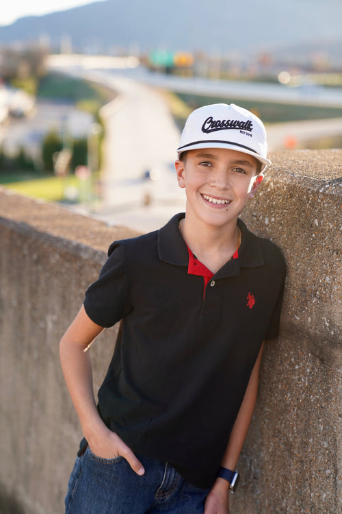 Crosswalk Varsity Hat – White