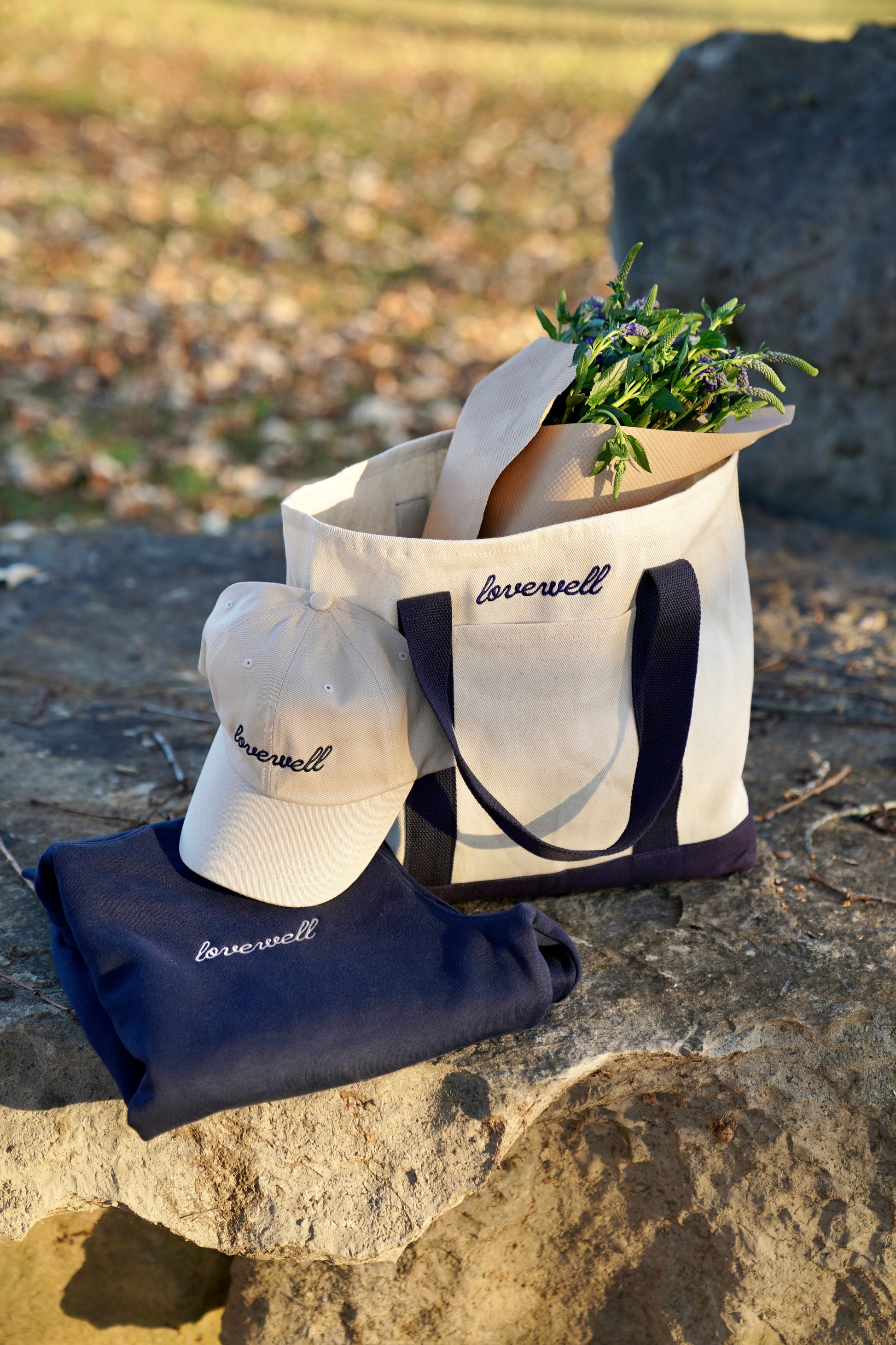 Lovewell Signature Bundle (Tote, Crewneck & Cap)
